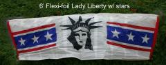 6' Flexifoil Lady Liberty with stars