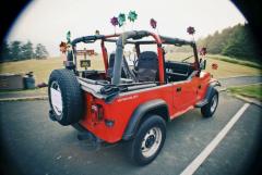 Our Decked out "Just Married" Jeep