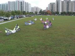 Revolution kites at rest...