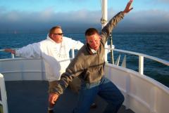 Bow surfing on a cruise around the SF Bay Area