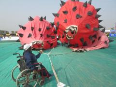 Disability Kite Flying at Pune IKF 2014 - Royal Kite Flyers Club India