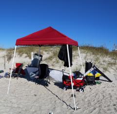 Shade and Kites and a place to rest.