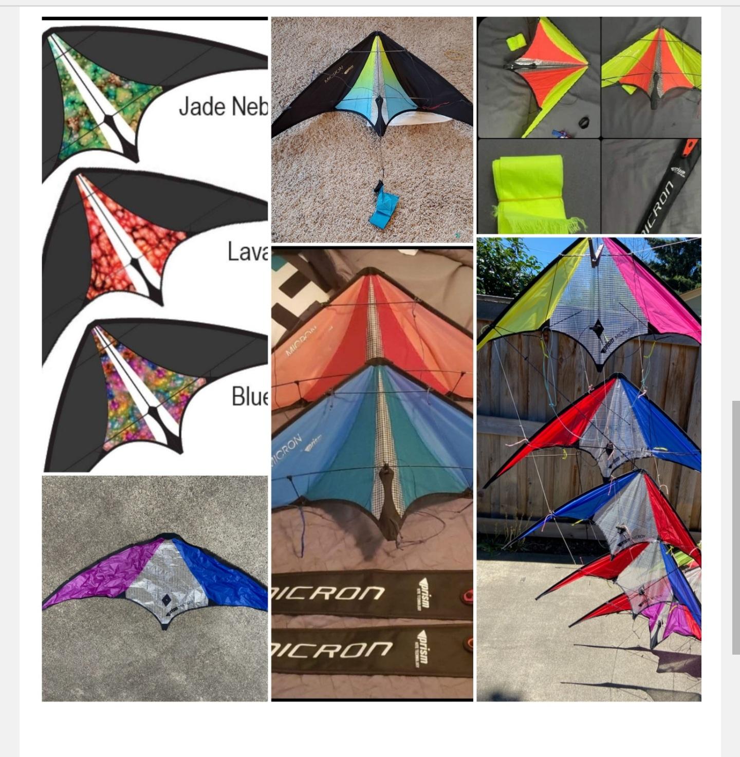 Prism Microns any condition, any color Also, e2 e3 4d vapor and Benson kites