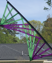 Perspective Mesh in Purple, Flo Green and Silver