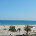 Beach view from the hotel