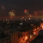 Patang (Film) Night Landscape with fireworks